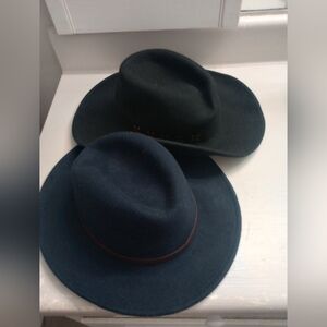 Bundle Of Two Women's Wide Brim Fedoras